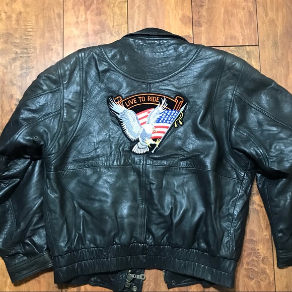 Live to Ride genuine leather Motorcycle jacket